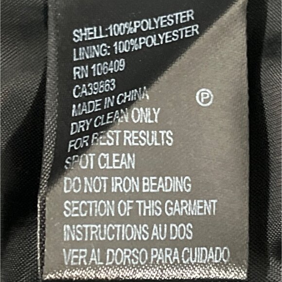 Tahari Arthur S. Levine Luxe Black  With Beaded Collar Womens Blazer Sz 6 - Picture 6 of 7